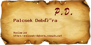 Palcsek Debóra névjegykártya